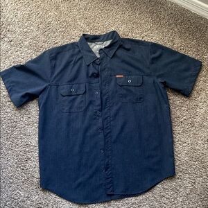 Orvis Navy Casual Button Down Shirt